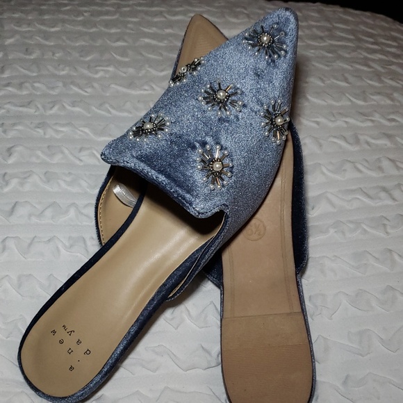 a new day Shoes - A New Day | Osmo Velvet Embellished Mules